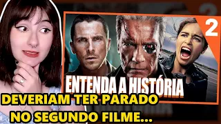 REAGINDO AO PEEWEE Saga Exterminador do Futuro | A História dos Filmes do Terminator | PT. 2