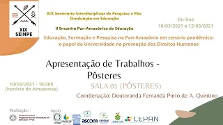 Apresentação de Trabalhos - Pôsteres: SALA 01