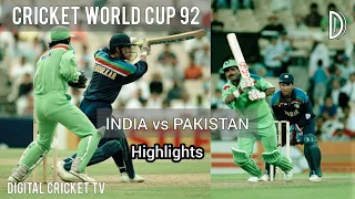 CRICKET WORLD CUP 92 / INDIA vs PAKISTAN / 16th Match / HD Highlights / DIGITAL CRICKET TV