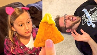 TACO BELL NAKED CHICKEN CHIPS FREAKOUT! FAMILY WITNESSES DADS MELTDOWN FOR FOOD!