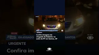 Confira momento em que o ex-jogador Robinho chega na sede da Polícia Federal