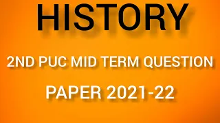 2nd puc history midterm question paper 2022