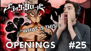 Non anime fan reacts to BLACK CLOVER OPENINGS (1-13) for the first time