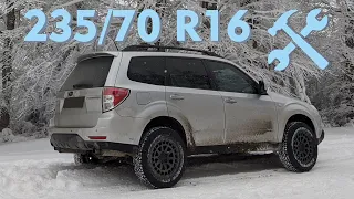 Fitting 235 70 R16 tires on Subaru Forester SH 2008-2013 ASMR