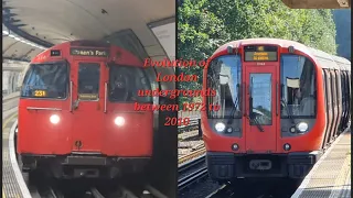Evolution of London Underground stock between 1972 and 2020