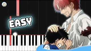 One Piece OST  - "Mother Sea" - EASY Piano Tutorial & Sheet Music