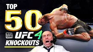 EA SPORTS UFC 4 - TOP 50 UFC 4 KNOCKOUTS - Community KO Video ep. 07 featuring Joe Rogan!