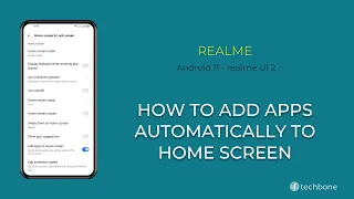 How to Add Apps automatically to Home Screen - realme [Android 11 - realme UI 2]