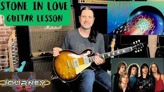 How To Play Stone In Love By Journey  - Guitar Lesson - Neal Schon