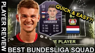 BEST BUNDESLIGA SQUAD IN FIFA 21 FOR COMPLETING 86 LEAGUE PLAYER DALEY SINKGRAVEN QUICK & EASY!