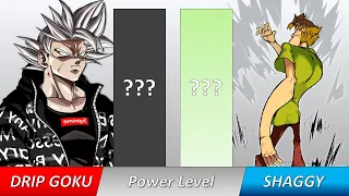 Drip Goku (Goku) Vs Shaggy Power Level