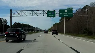 Jacksonville Beltway (Interstate 295 Exits 53 to 61) southbound/inner loop