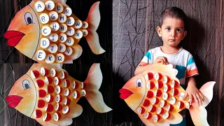 Alphabet TLM for Primary School || Easy DIY Alphabet Fish for Kids