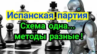 22)Лекция.  Испанская партия.  Схема  одна...     Методы  разные!