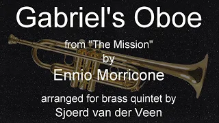 Gabriel's Oboe | Morricone | for brass quintet (scrolling)