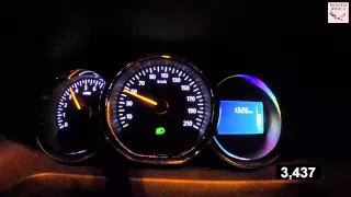 Renault Logan new (1.6 8v) Acceleration 0-100 km/h  (Measured  by Racelogic)