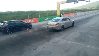 golf mk5 gti 14.9 vs opel insignia 16.0 Drag Race Prishtina 2021