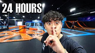 24 HOUR OVERNIGHT CHALLENGE in TRAMPOLINE PARK!