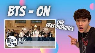 BTS LIVE?!! BTS Performs "ON" at Grand Central Terminal for The Tonight Show (REACTION)