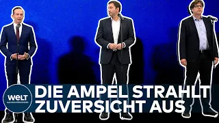 SONDIERUNGEN: DIE AMPEL strahlt ZUVERSICHT aus - Das Statement von SPD, FDP und den Grünen