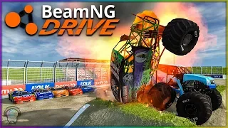 MONSTER TRUCK MAYHEM! [Fairground Freestyles] | BeamNG Drive Monster Trucks