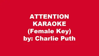 Charlie Puth Attention Karaoke Female Key