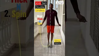 Double Unders - SloMo - Wrist Flick and Wrist Spin #shorts Jump Rope Workout