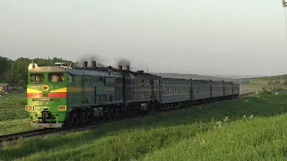 3ТЭ10М-0152Б/1103А [CFM] Passenger train | Пассажирский поезд