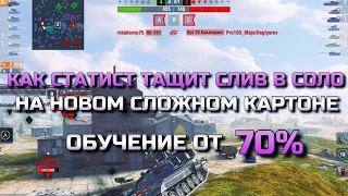 КАК СТАТИСТ ТАЩИТ 100% СЛИВ В СОЛО НА НОВОМ СЛОЖНОМ КАРТОНЕ, ОБУЧЕНИЕ В BLITZ❗️TANKS BLITZ