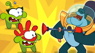 Om Nom Stories: Super-Noms vs Piranha Man | Cut the Rope | Funny Cartoons | Kids Shows Club