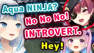 Marine Tells Gura To Call Aqua an Introvert 【ENG Sub/Hololive】