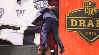 Danny Shelton picks up Roger Goodell in a bear hug at 2015 NFL Draft
