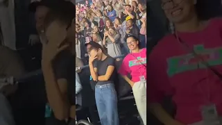 Hailey Bieber reaction to "anyone" by Justin Bieber || Justice World Tour in Greensboro
