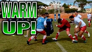 FULL RUGBY UNION MATCH WARM UP - START TO FINISH