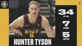 Hunter Tyson Matches Career-High With 34 PTS In Grand Rapids Win