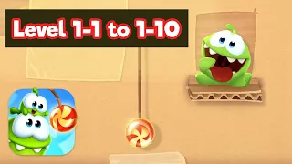 Cut The Rope Remastered Walkthrough Level 1-1 to 1-10 | How To Play & Beat Cut The Rope Apple Arcade