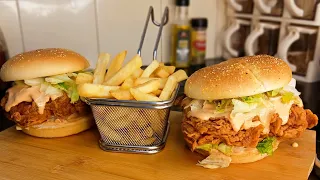 Hot N Crispy Zinger Burger | With Best Burger Sauce | Ifra Cuisine