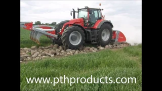 PTH Crusher 2500HD crushing large river rock on hauling road