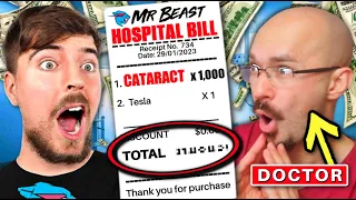 Doctor Breaks Down MrBEAST Medical bill for "1,000 Blind People See For The First Time" video