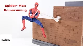 Bandai SH Figuarts Spider-Man Homecoming & Tamashii OptionAct Wall Figure Review