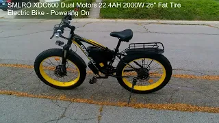 SMLRO XDC600 Dual Motors 22.4AH 2000W 26" Fat Tire Electric Bike - Powering On