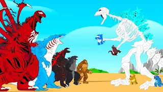 Evolution Of Shin Godzilla, Kong And SHARKZILLA Vs GHOSTZILLA: Rescue Baby Shark | Godzilla Cartoon