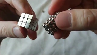 Неодимовые магниты - я разобрался как собрать кубик из магнитных шариков :)