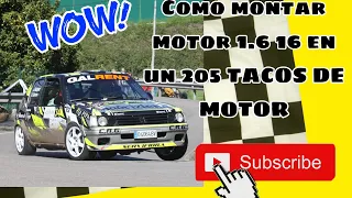 Como montar motor 1.6 16 en un 205, TACOS DE MOTOR