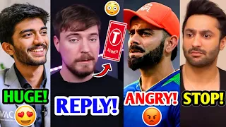 SAD! People went TOO FAR? 😥| MrBeast REPLY T-Series, Virat Kohli ANGRY, Gukesh D, Thugesh, Harsh |