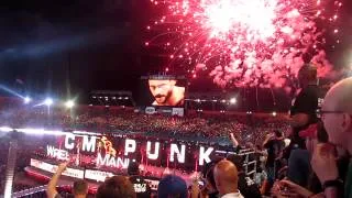 CM Punk enters at WrestleMania XXVIII