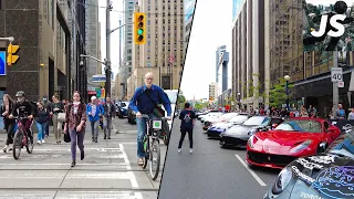 Bay Street Financial District to Gumball 3000 | Toronto Walk (May 2022)