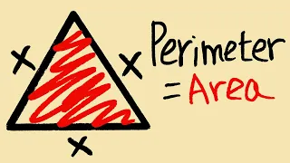 can an equilateral triangle have the same area and perimeter (ignoring the unit)?