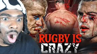 American Reacts to The Most BRUTAL Sport In The World | RUGBY Hardest Hits, Biggest Tackles