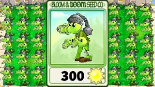 999 Threepeater Zombotany vs 99 ZomPlants Gatling Plants vs Zombies Mod